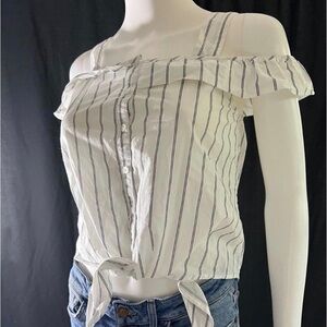 MANGO casual off the shoulder top weekend good deal 6